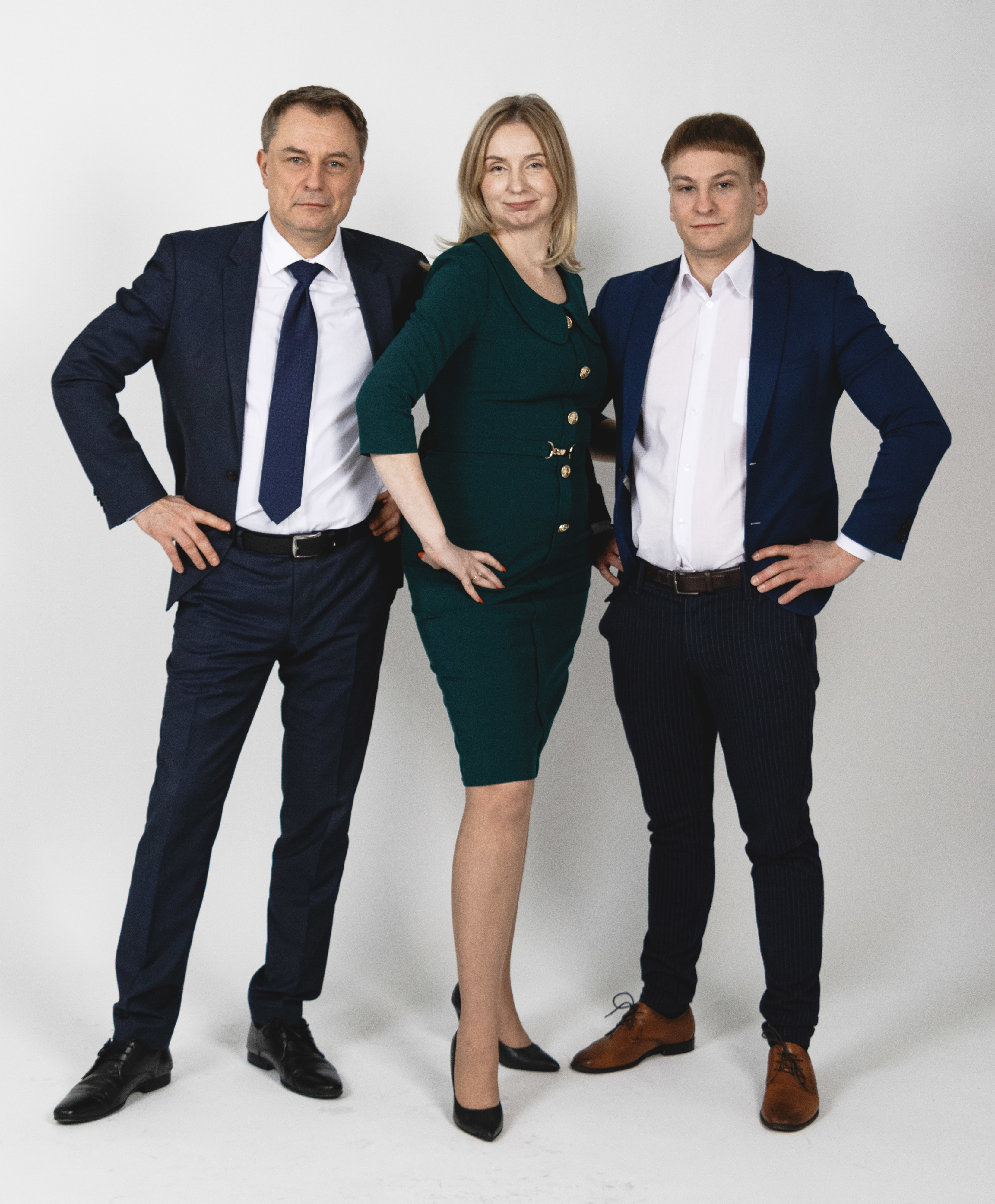 Zespół Kancelarii Adwokackiej adw. Emilia Borek - od lewej: Oskar Skarbek, adw. Emilia Borek, Wojciech Skarbek, Łukasz Korzeniowski