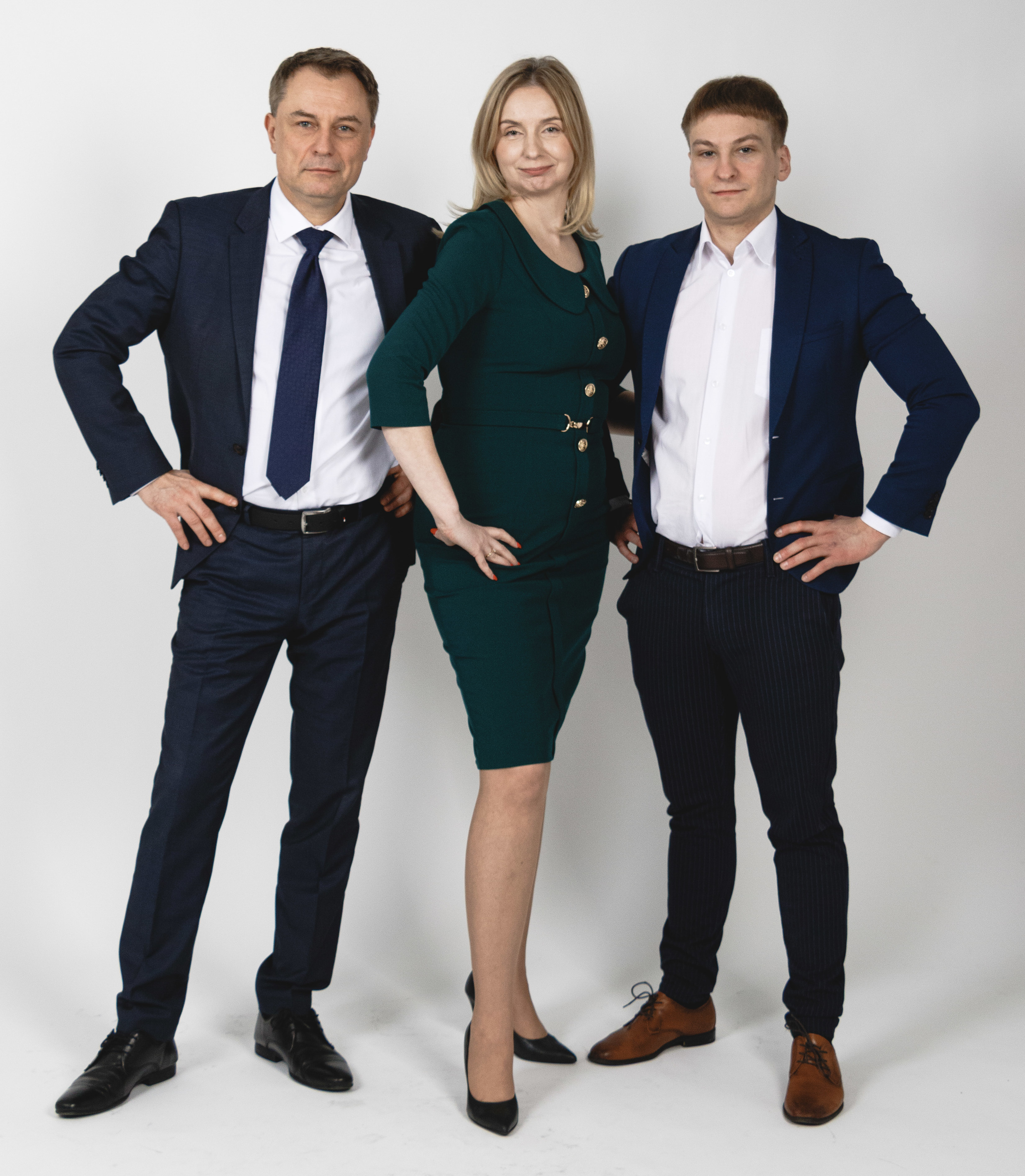 Zespół Kancelarii Adwokackiej adw. Emilia Borek - od lewej: Oskar Skarbek, adw. Emilia Borek, Wojciech Skarbek, Łukasz Korzeniowski